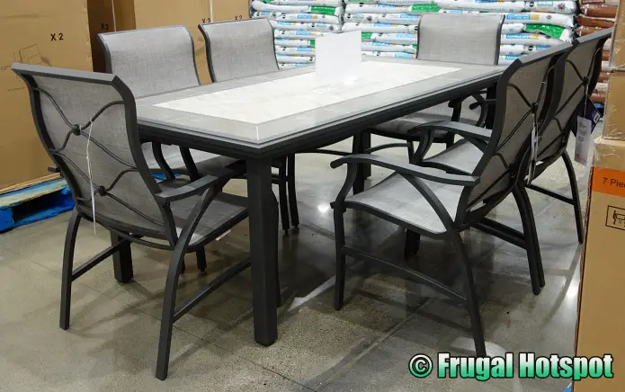 Sunvilla Santa Fe 7-Piece Sling Outdoor Dining Set | Costco Display