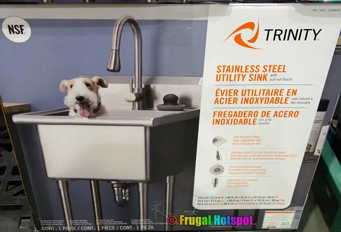 Trinity Stainless Steel Utility Sink with Pull-Out Faucet | Costco 1469828