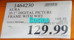 Aura Gallerie 10.1 Digital Picture Frame | Costco Sale Price