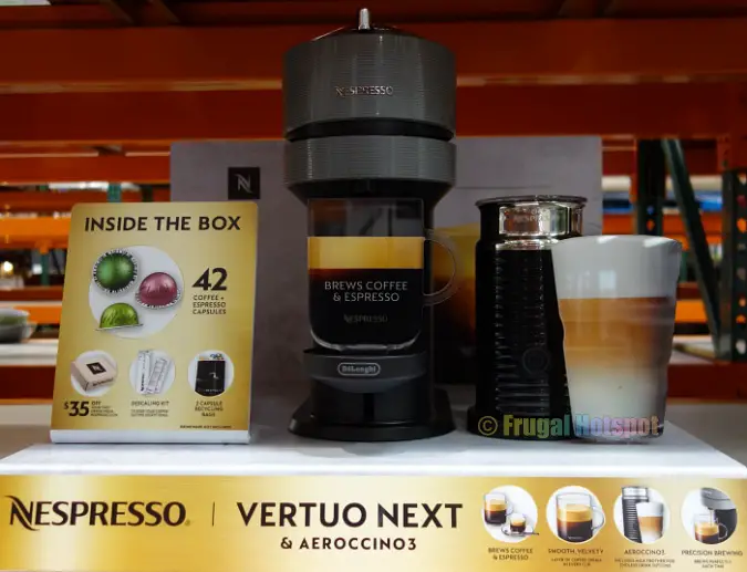 Costco Display | Nespresso Vertuo Next Espresso Coffee Maker and Aeroccino3