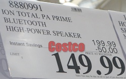 Costco Sale Price | Ion Total PA Prime Speaker System with Lights