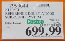 Costco Sale Price | Klipsch Reference Dolby Atmos Surround System