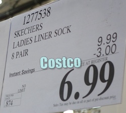 Costco Sale Price | Skechers Womens No Show Liner Socks