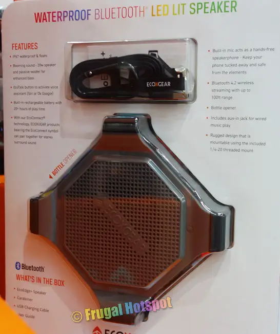 Description of ECOXGEAR EcoEdge+ Waterproof Speaker | Costco