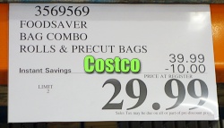 Foodsaver Bag Combo Rolls bags | Costco Sale Price