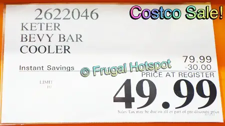 Photo of Costco's Sale Price of $49.99