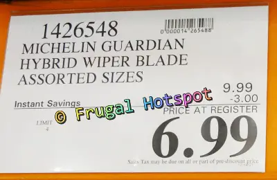 Michelin Guardian Hybrid Wiper Blade | Costco Sale Price