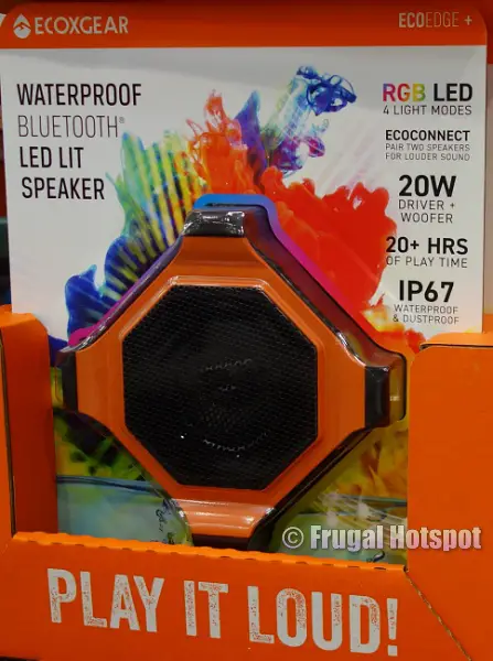 Orange ECOXGEAR EcoEdge+ Waterproof Speaker | Costco
