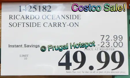Ricardo Beverly Hills Oceanside Softside Carry-on | Costco Sale Price