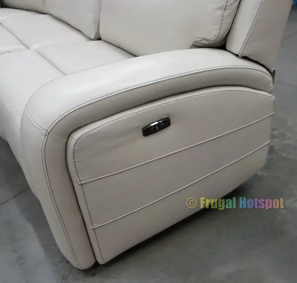 Side view | Gearhart Leather Power Reclining Sectional | Costco Display