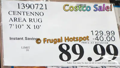 Centenno Area Rug 7 x 10 } Costco Sale Price