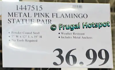 Evergreen Garden Bright Pink Flamingo Pair | Costco Price 