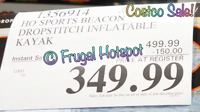 HO Sports Beacon Inflatable Kayak | Costco Sale Price