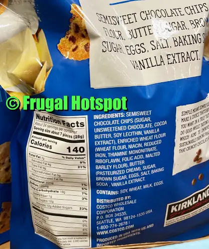 Kirkland Signature Mini Chocolate Chip Cookies ingredients | Costco