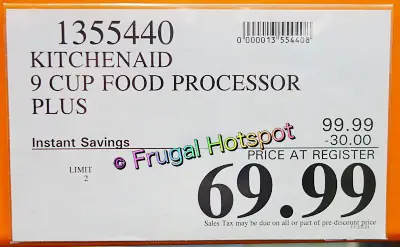 KitchenAid Food Processor 9 cup | Costco Sale Price