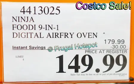 Ninja Foodi Digital Air Fry Oven | Costco Sale Price 