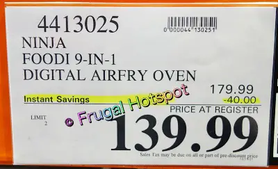 Ninja Foodi Digital Air Fry Oven | Costco Sale Price