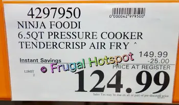 Ninja Foodi Pro 6.5-Quart Pressure Cooker | Costco Sale Price