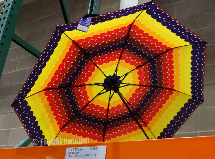 ShedRain Vented 47 Eco Umbrella colorful dots | Costco Display