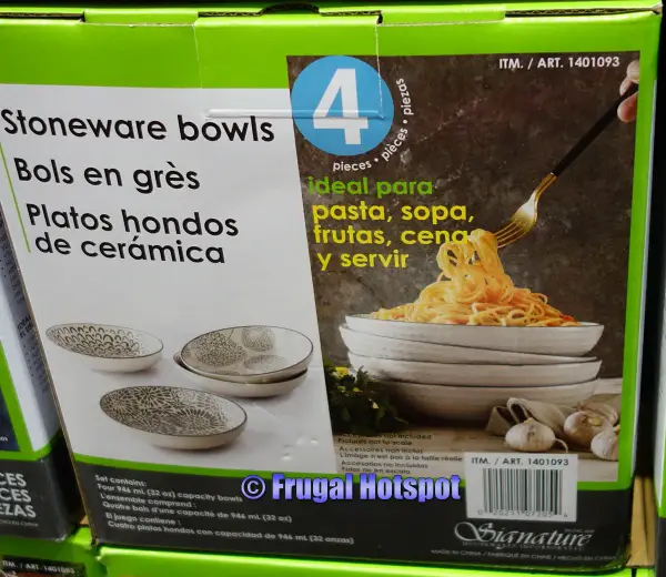 Signature Housewares Stoneware Bowl Set description | Costco