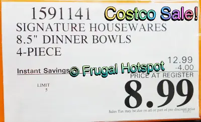 Signature Housewares Stoneware Bowls 4-Piece Set | Costco Sale Price