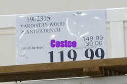Yardistry Cedar Planter Bench | costco Sale price