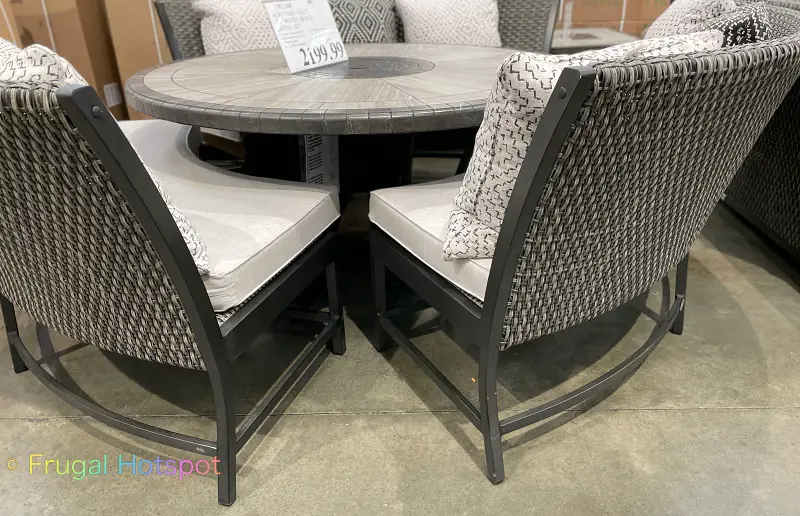 Agio Park Falls Outdoor Woven Bench Dining Set | Costco 2