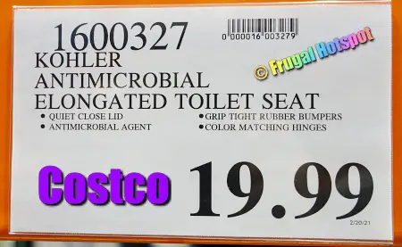 Kohler Layne Antimicrobial Toilet Seat | Costco Price