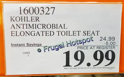 Kohler Layne Antimicrobial Toilet Seat | Costco Sale Price