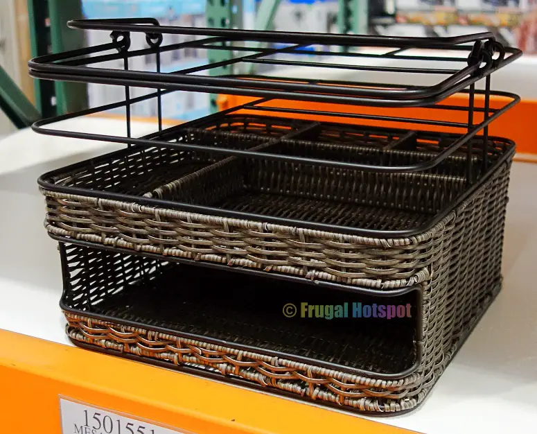 Mesa Metal and Woven Serving Caddy | Costco Display