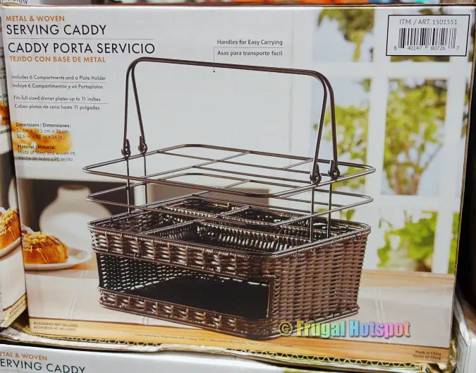 Mesa Metal and Woven Serving Caddy description | Costco