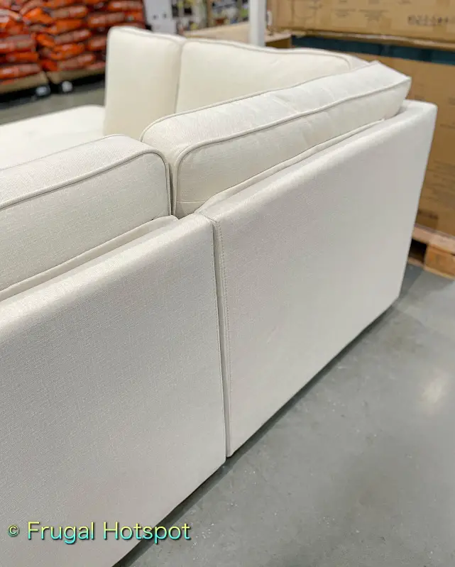 Northridge Home Abilen Fabric Sectional rear view | Costco Display