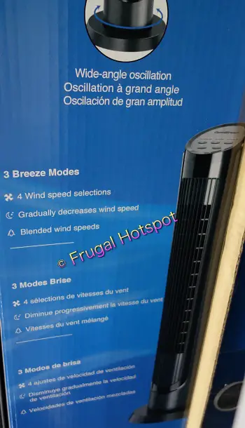 OmniBreeze Tower Fan details | Costco