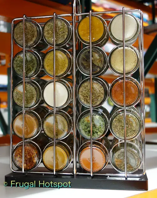 Orii 20 Jar Spice Rack rear view | Costco Display