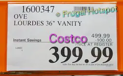Ove Lourdes 36 Bathroom Vanity | Costco Sale Price
