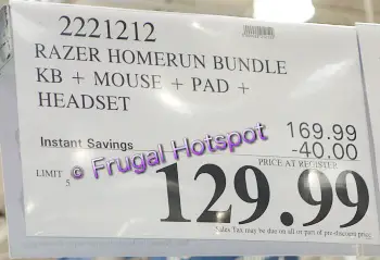 Razer Homerun Gaming Bundle | Costco Sale Price