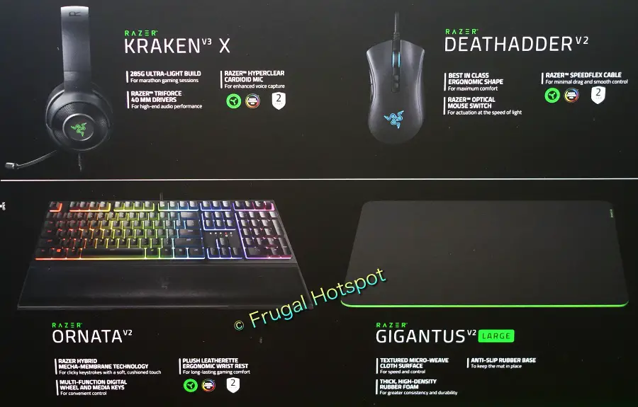 Razer Homerun Gaming Bundle description | Costco