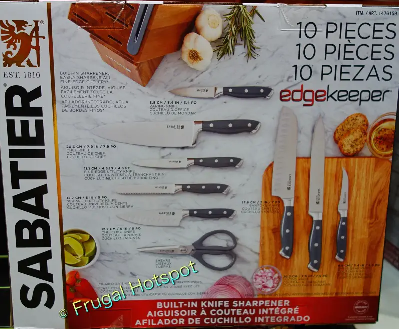 Sabatier 10-Piece Edgekeeper Forged German Steel Cutlery Set description | Costco