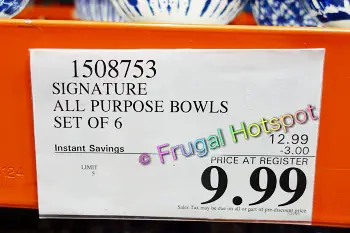 Signature Housewares Printed Bowls | Costco Sale Price