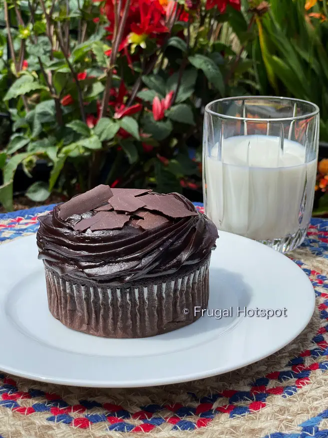 Costco Mini All American Chocolate Cake with milk | Frugal Hotspot
