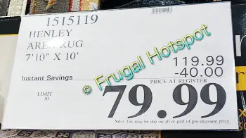 Henley Area Rug 8x10 | Costco Sale Price