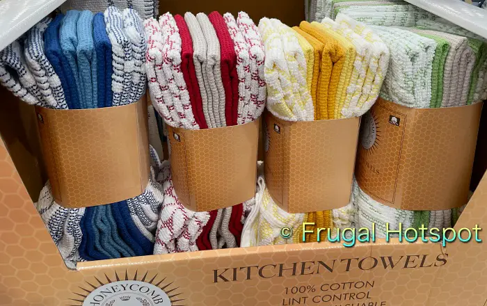 Honeycomb Kitchen Towels 8-Pack by Town and Country Living side view | Costco