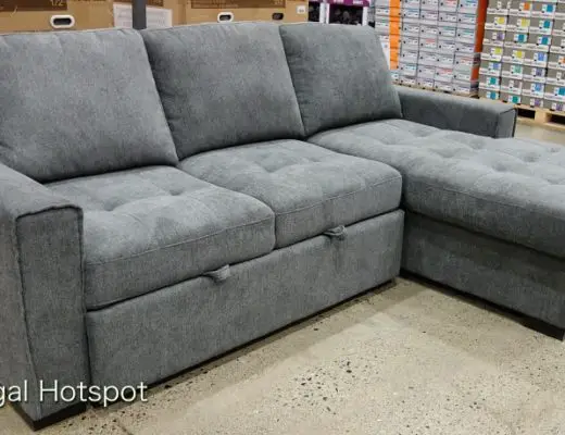 Kendale Convertible Fabric Sofa Chaise with Pull-Out Bed by Pulaski | Costco Display