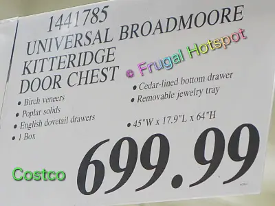 Kitteridge Door Chest by Universal Broadmoore | Costco Price