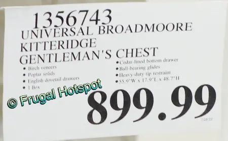 Kitteridge Gentleman's Chest by Universal Broadmoore | Costco Price 2022