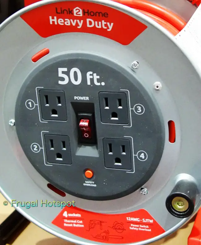 Link2Home Heavy Duty Cord Reel front view | Costco Display