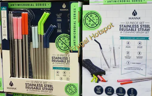 Manna Stainless Steel Straw 13-pc set | Costco