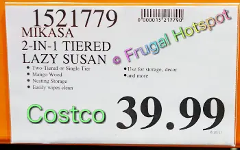 Mikasa 2-Tier Lazy Susan | Costco Price