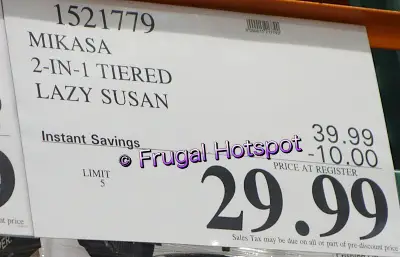 Mikasa 2 in 1 Tiered Lazy Susan | Costco Sale Price