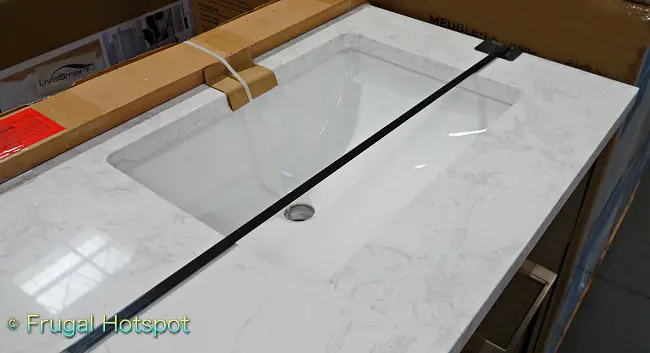 Ove Decors Alonso 60 Bathroom Vanity counter view | Costco Display